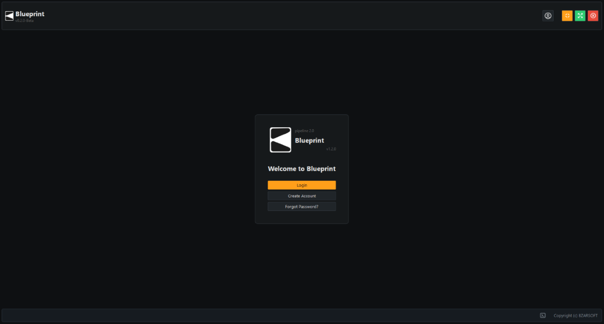 blueprint login window
