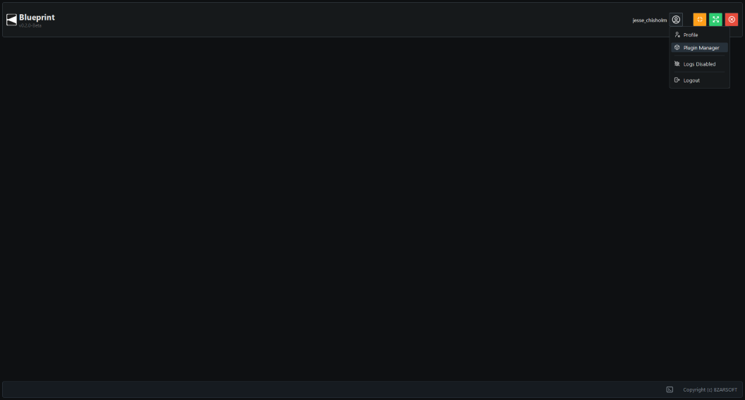 user menu