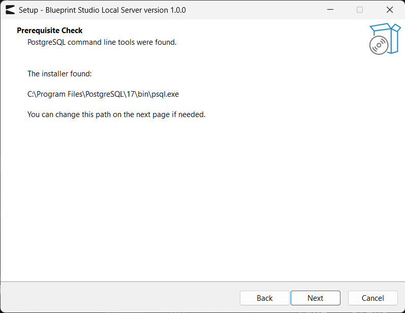 pre-requisite PostgreSQL check