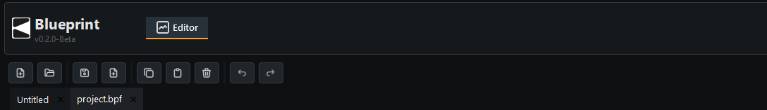 Editor button in the Blueprint top bar