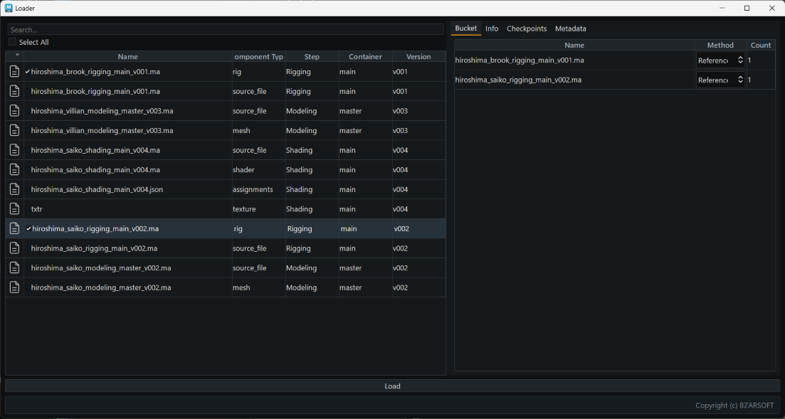 Asset Loader UI